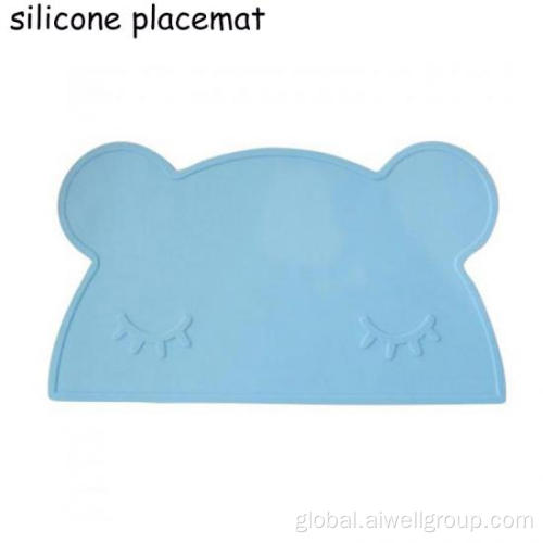 China Cartoon Cute Rabbit Colorful Non-Slip Baby Silicone Placemat Manufactory